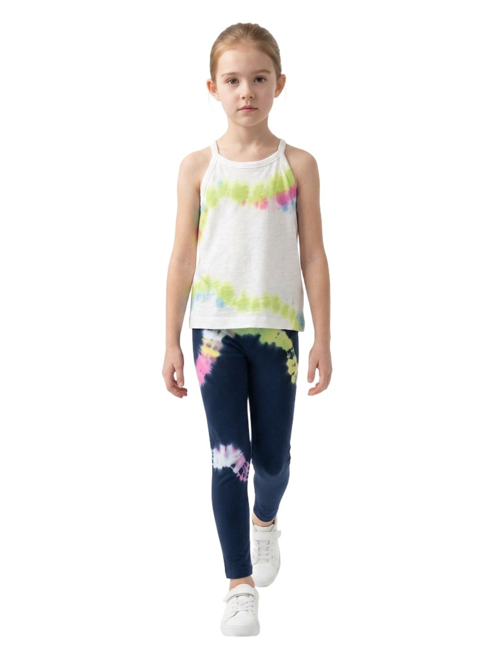 Splendid Toddler Girl Lime Tie Dye Legging Set